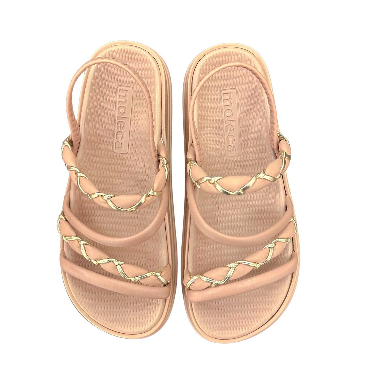 Sandália Papate Flatform Casual Feminino Moleca 5556110 Nude Nude 4