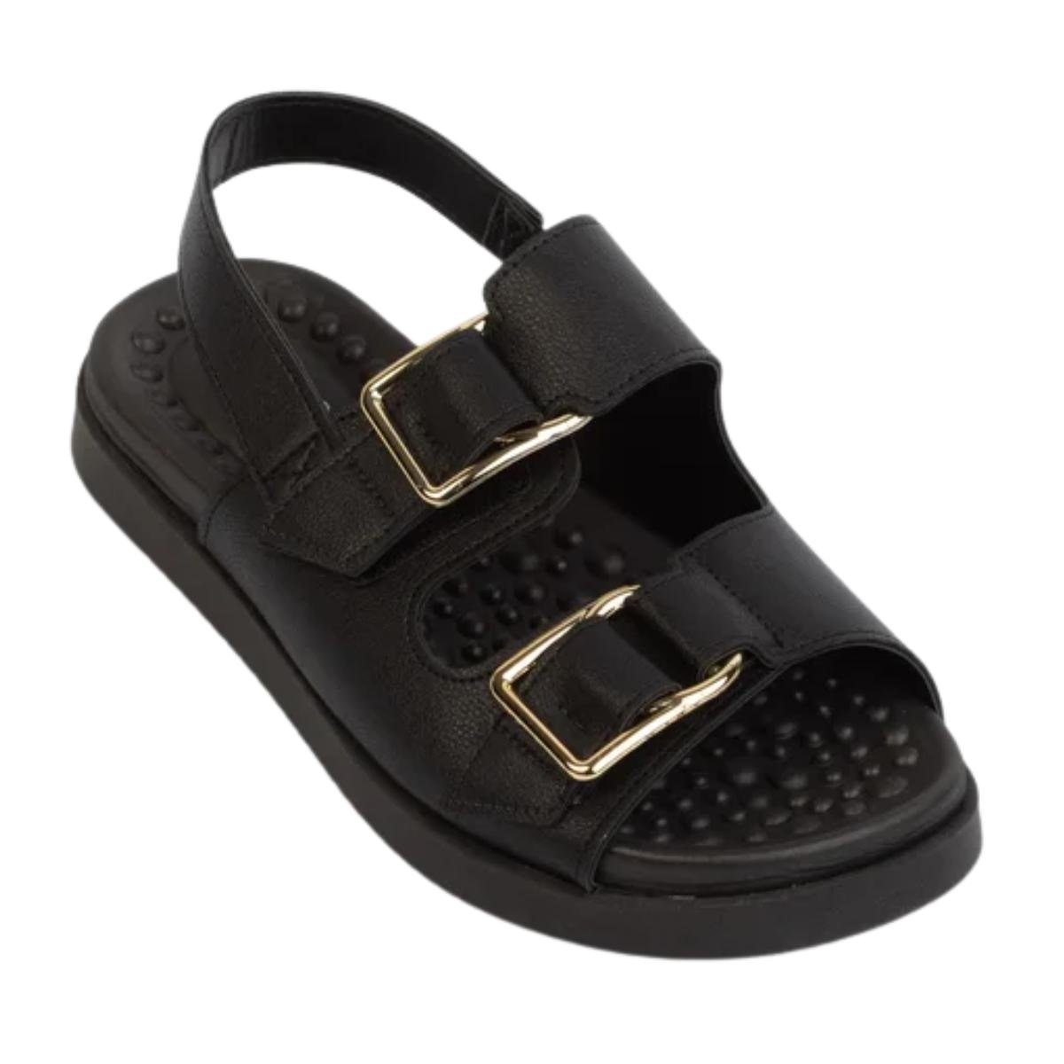 Sandália Papete Casual Feminina Modare 7178121 Preto Preto 4