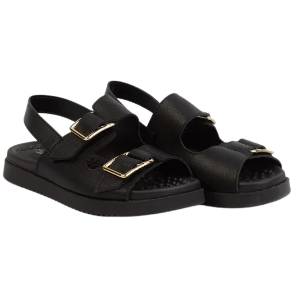 Sandália Papete Casual Feminina Modare 7178121 Preto Preto 5
