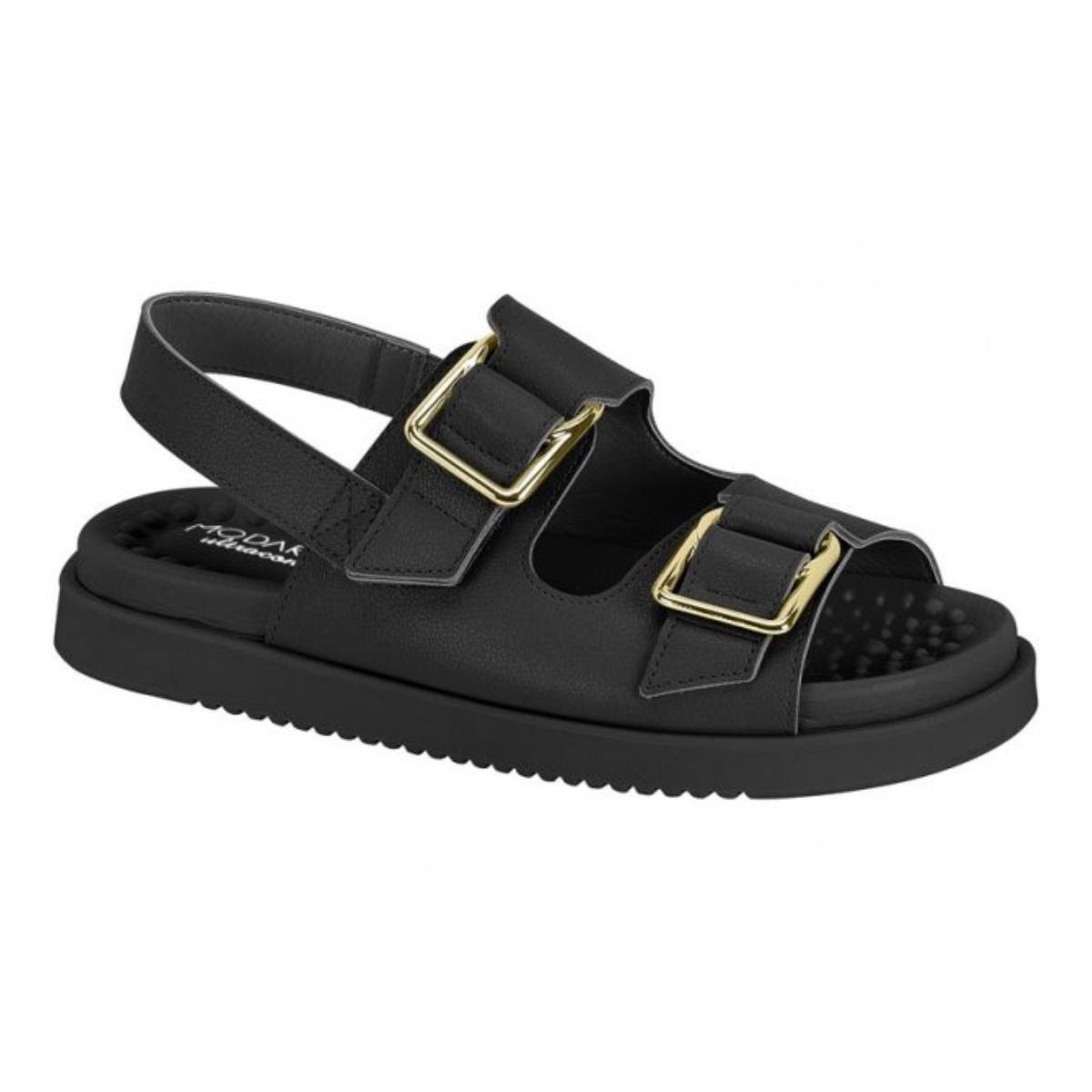 Sandália Papete Casual Feminina Modare 7178121 Preto