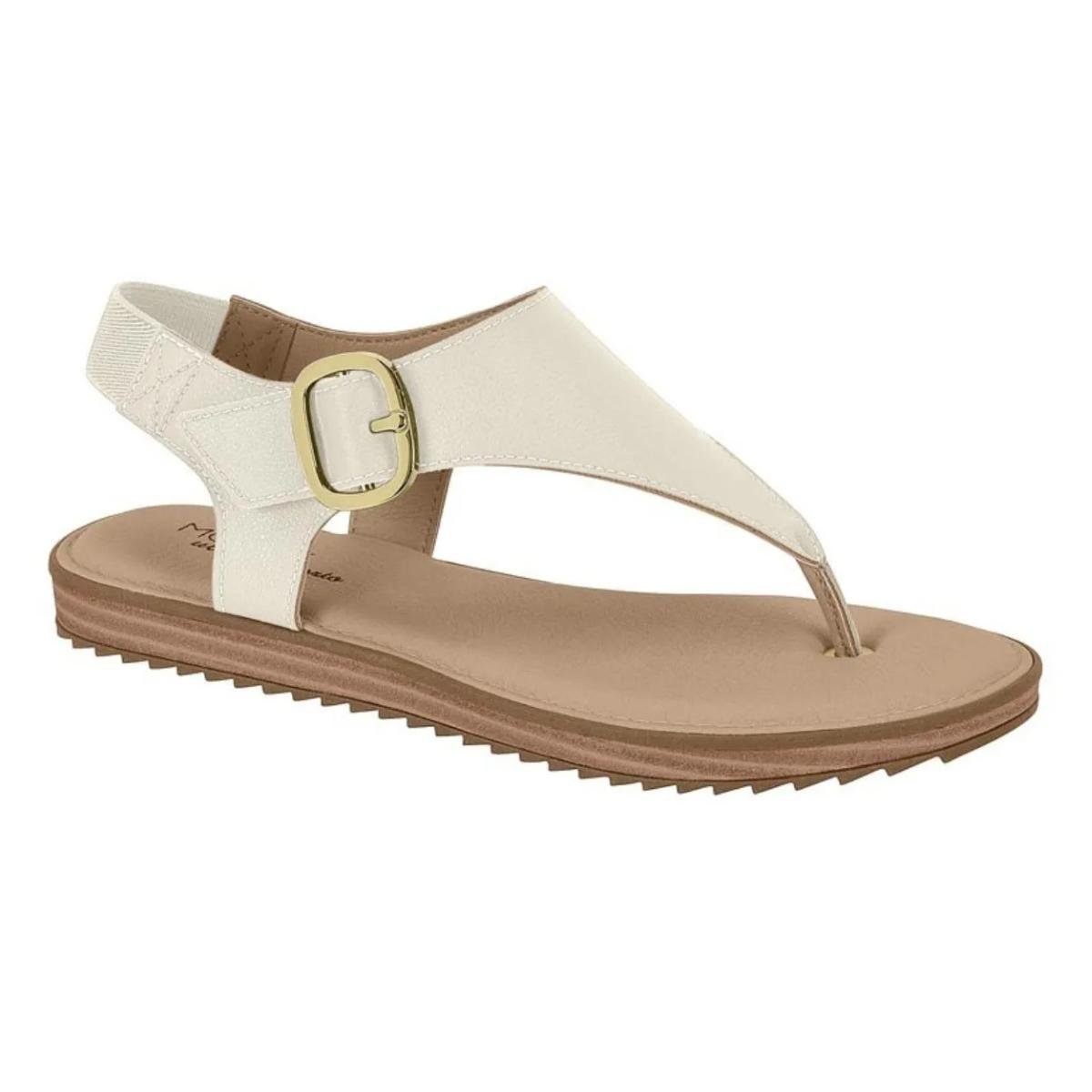 Sandália Rasteirinha Casual Feminino Modare 7141141 Branco