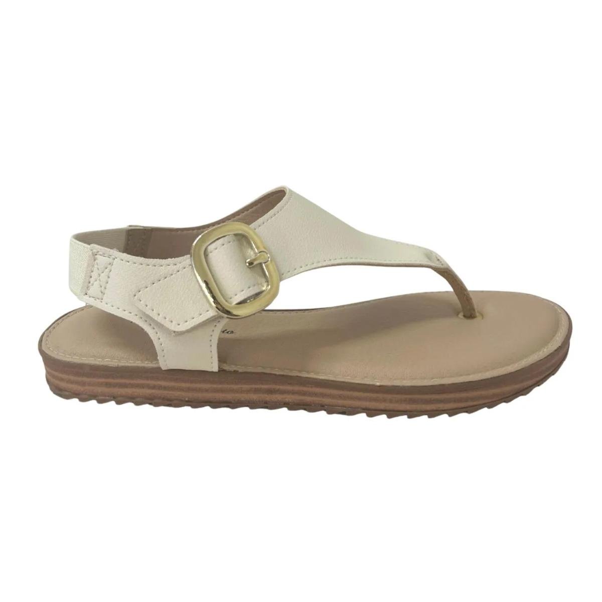 Sandália Rasteirinha Casual Feminino Modare 7141141 Branco Branco 2