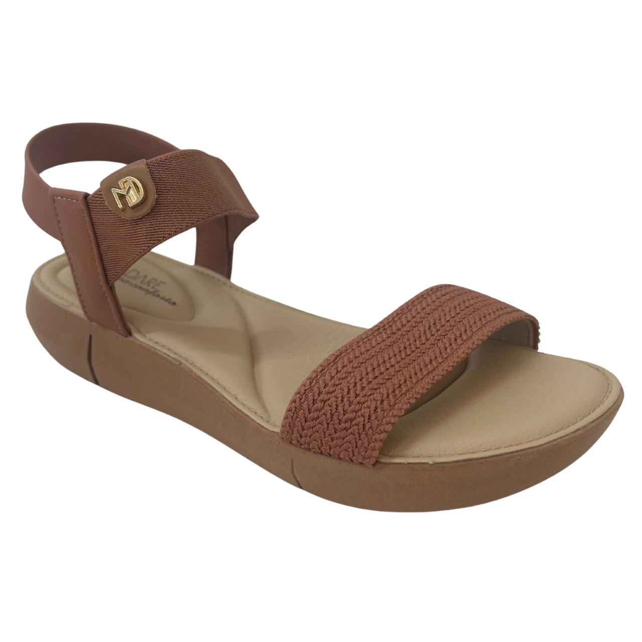 Sandália Flat Casual Feminino Modare 7199102 Marrom