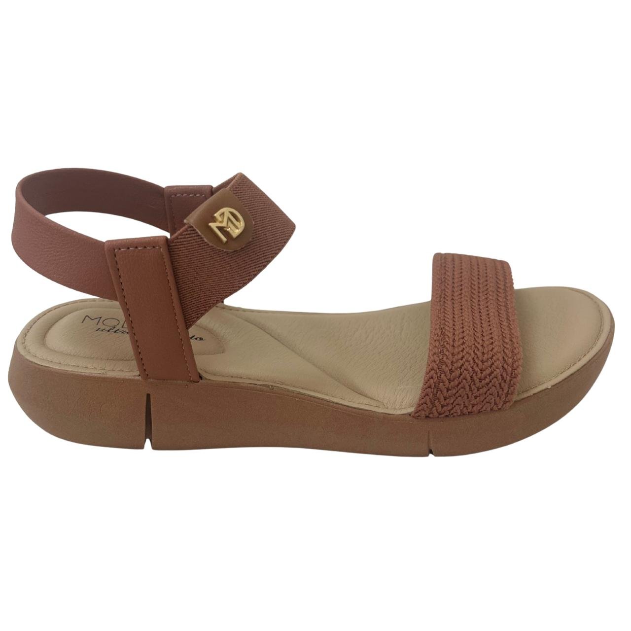 Sandália Flat Casual Feminino Modare 7199102 Marrom Marrom 2