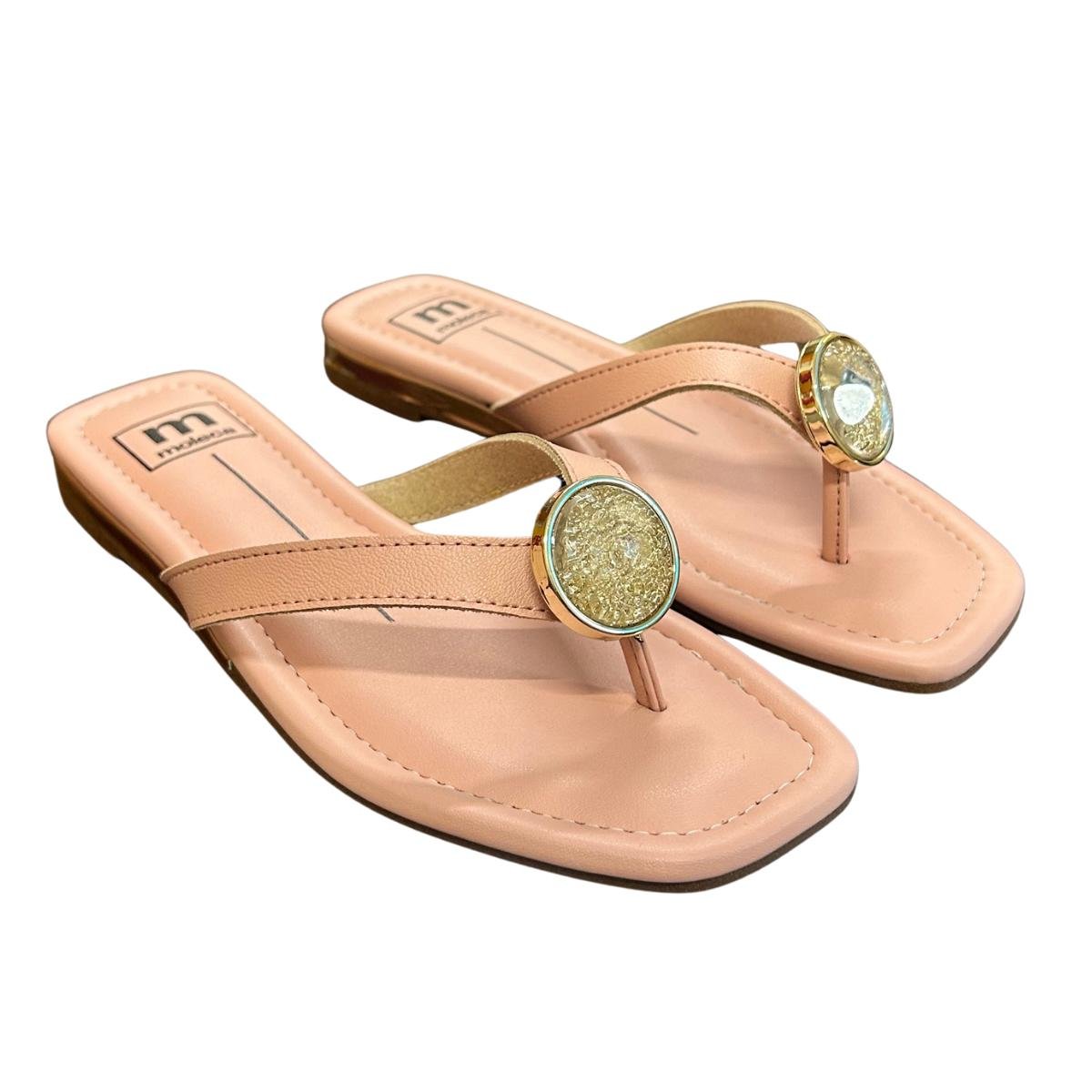 Chinelo Rasteira Slide Casual Feminino Moleca 5559102 Rosa Rosa 5