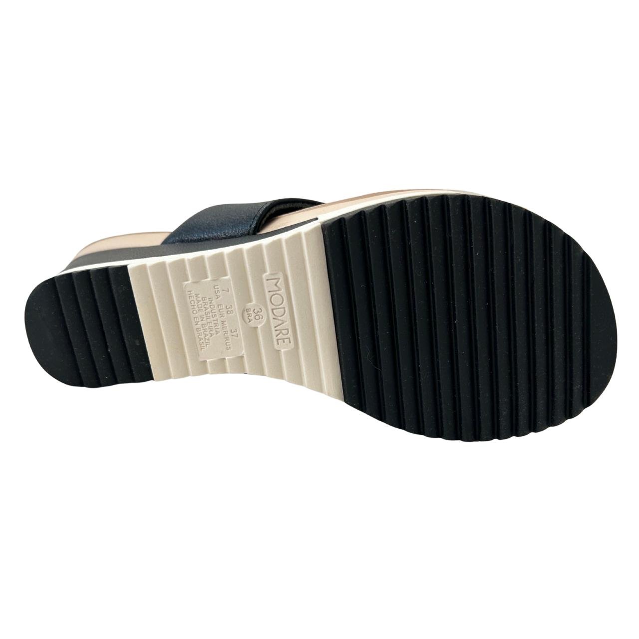 Tamanco Anabela Casual Feminino Modare 7123162 Preto Preto 7