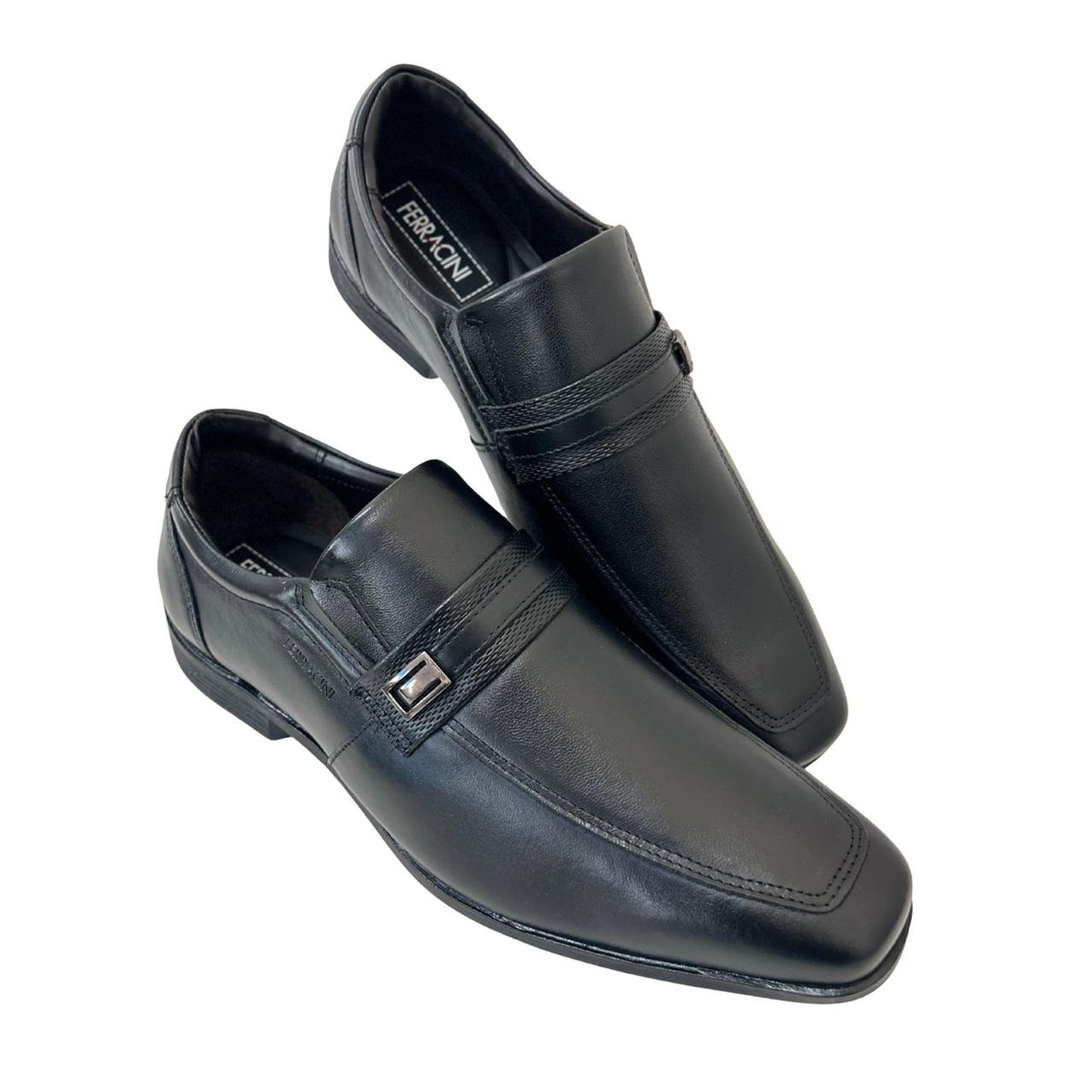 Sapato Social Masculino Ferracini London 4462-281G Preto Preto 5