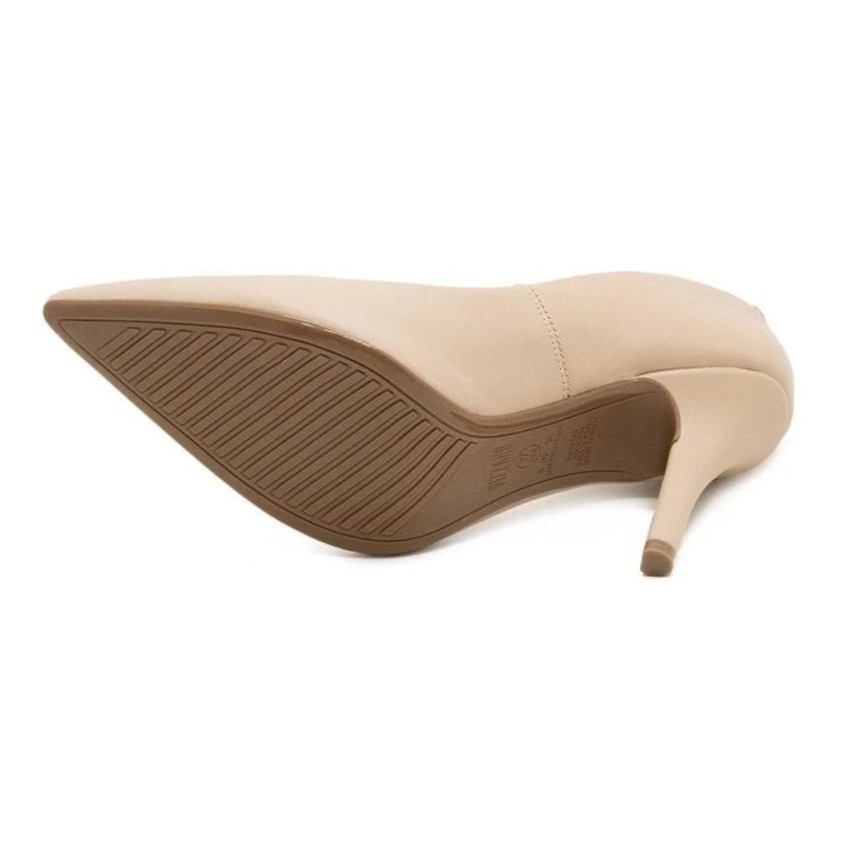 Sapato Scarpin Salto Fino Casual Feminino Vizzano 11841101 Bege Bege 6