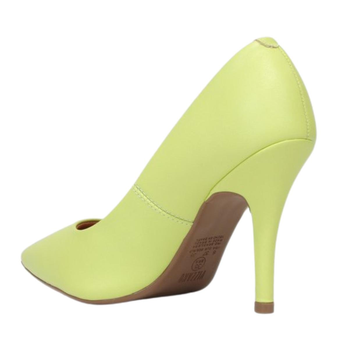 Sapato Scarpin Salto Fino Casual Feminino Vizzano 11841101 Verde Claro Verde Claro 4