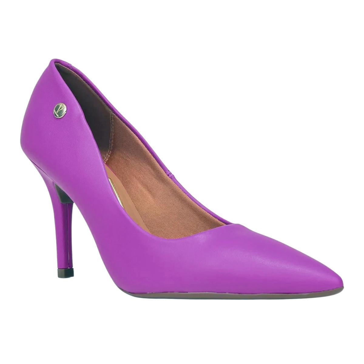 Sapato Scarpin Salto Fino Casual Feminino Vizzano 11841101 Roxo