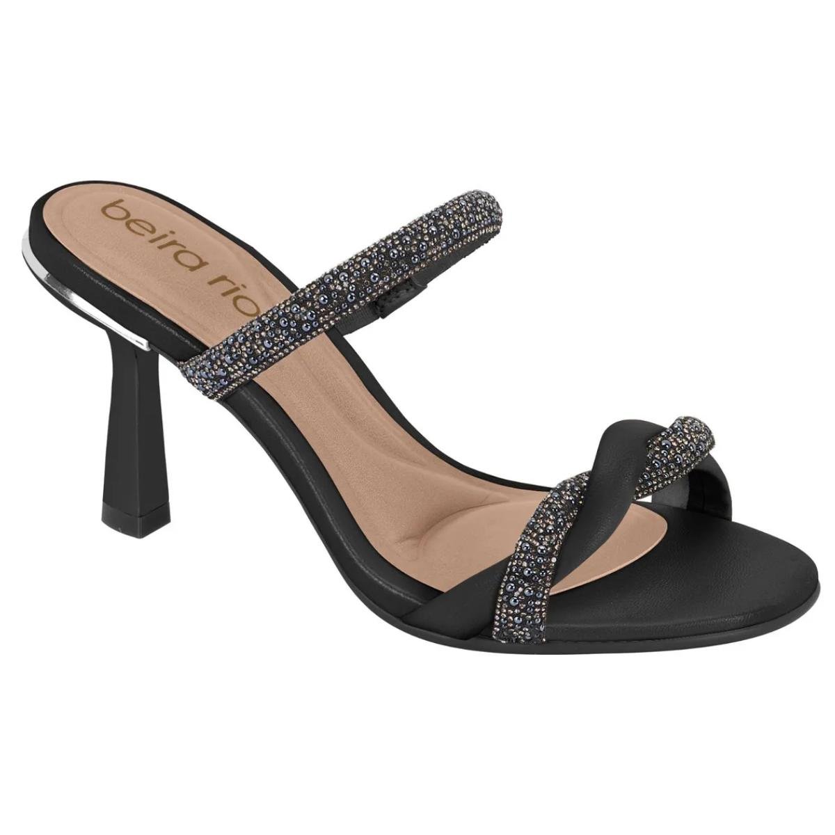 Tamanco Salto Taça Casual Feminino Beira Rio 8545202 Preto