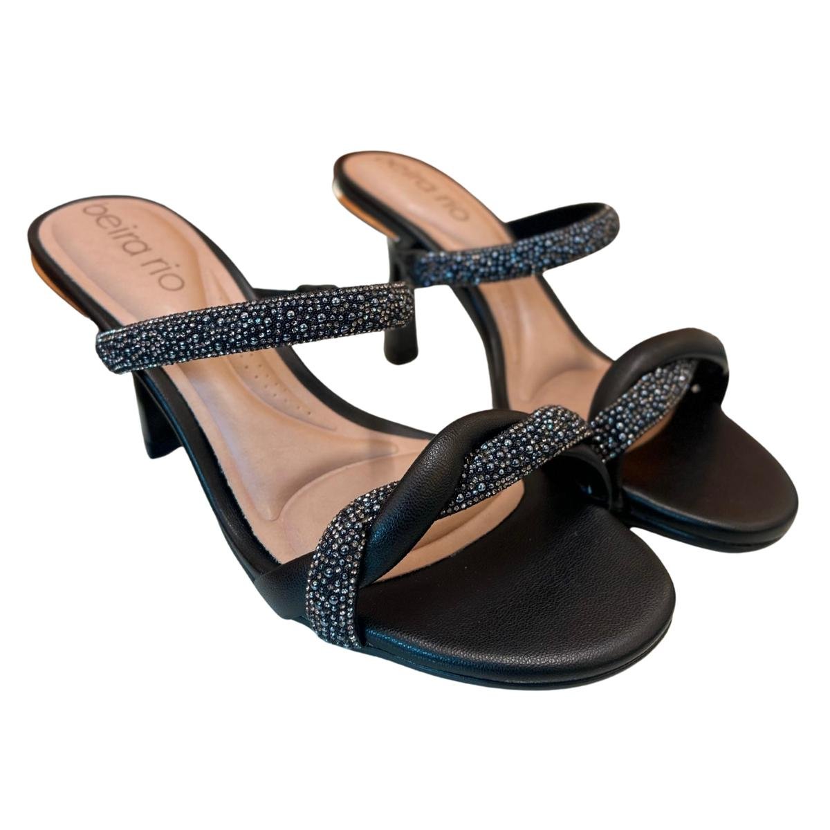 Tamanco Salto Taça Casual Feminino Beira Rio 8545202 Preto Preto 5