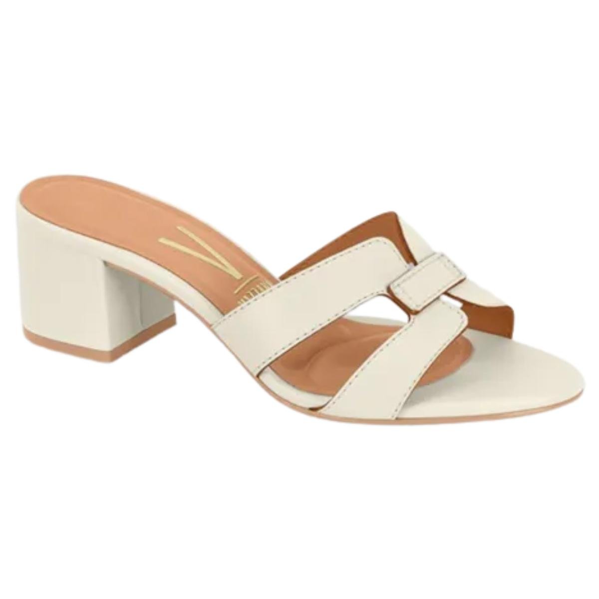 Tamanco Salto Bloco Casual Feminino Vizzano 62911180 Branco