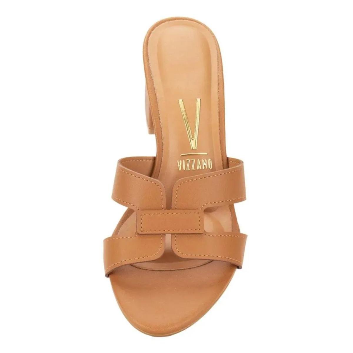 Tamanco Salto Bloco Casual Feminino Vizzano 62911180 Marrom Marrom 3