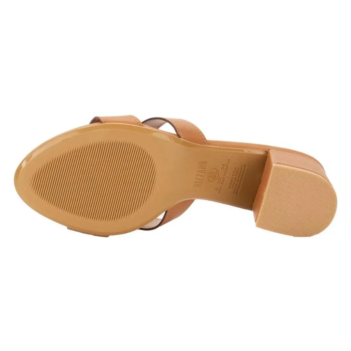 Tamanco Salto Bloco Casual Feminino Vizzano 62911180 Marrom Marrom 6