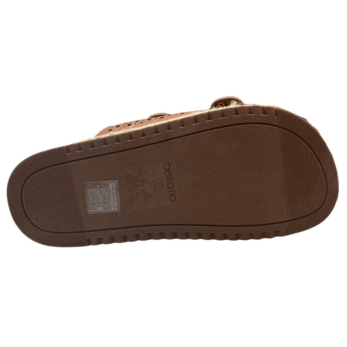 Sandália Papete Flatform Casual Feminino Beira Rio 8546213 Marrom Marrom 6