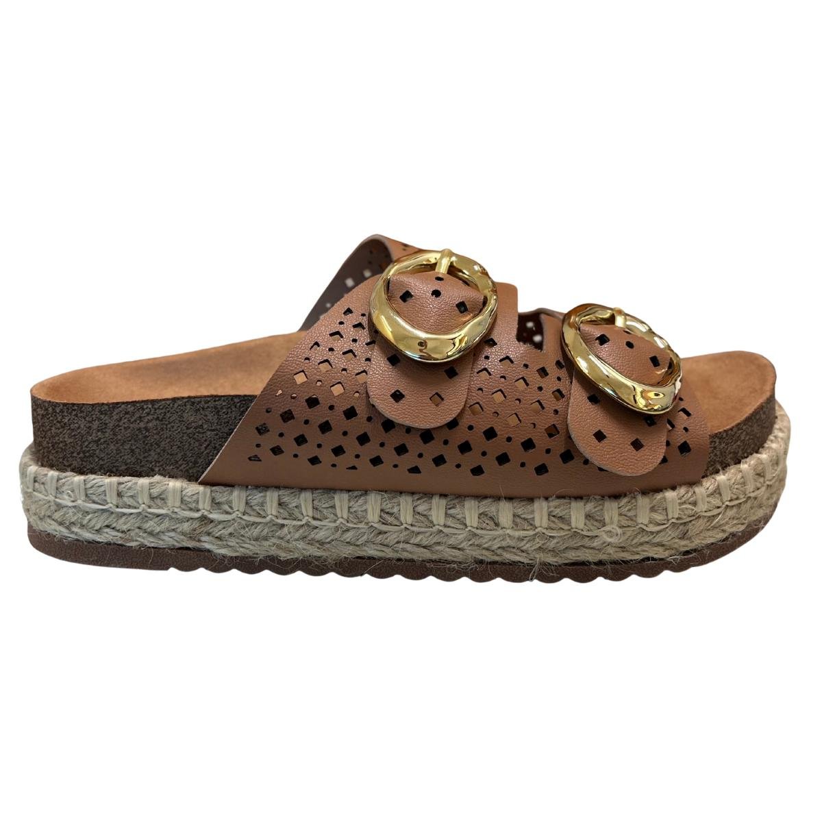 Sandália Papete Flatform Casual Feminino Beira Rio 8546213 Marrom Marrom 2