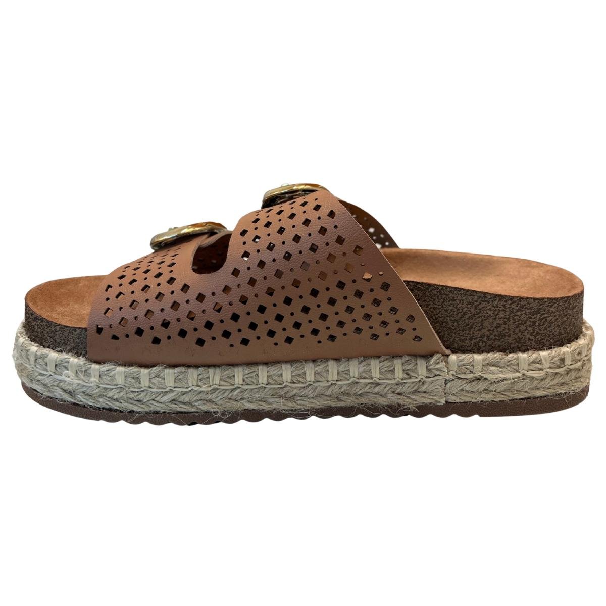 Sandália Papete Flatform Casual Feminino Beira Rio 8546213 Marrom Marrom 3