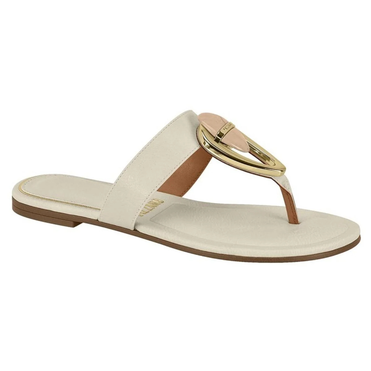 Sandália Rasteira Casual Feminina Vizzano 6528111 Branco