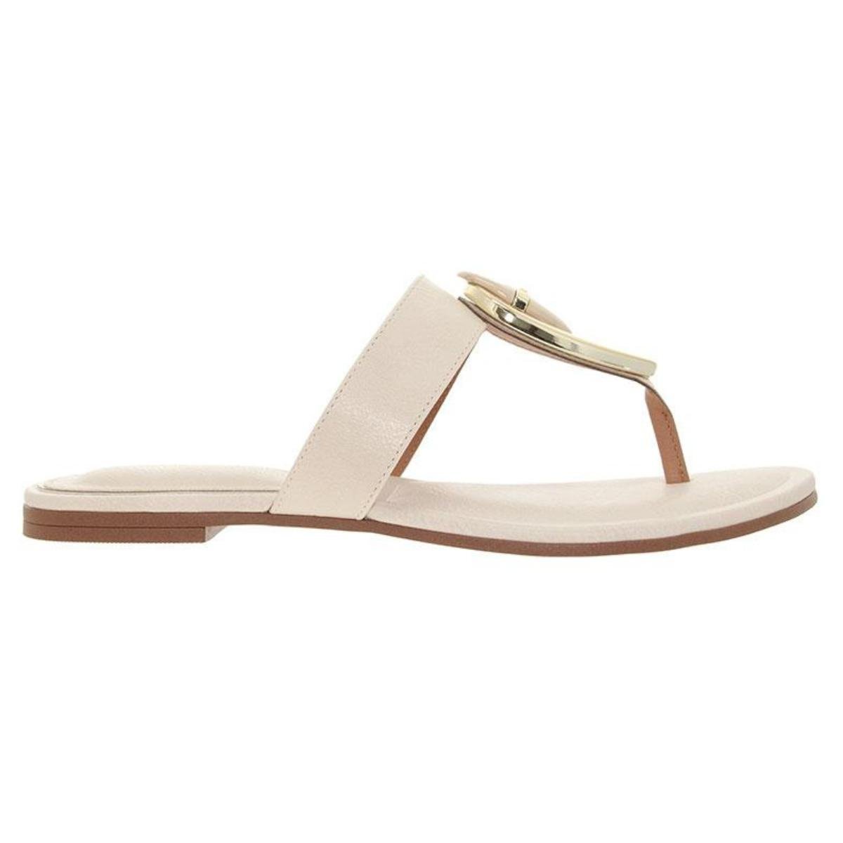 Sandália Rasteira Casual Feminina Vizzano 6528111 Branco Branco 2