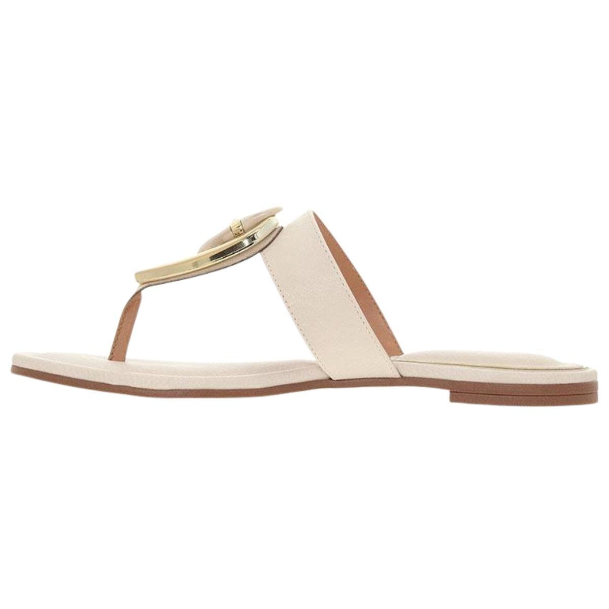 Sandália Rasteira Casual Feminina Vizzano 6528111 Branco Branco 3