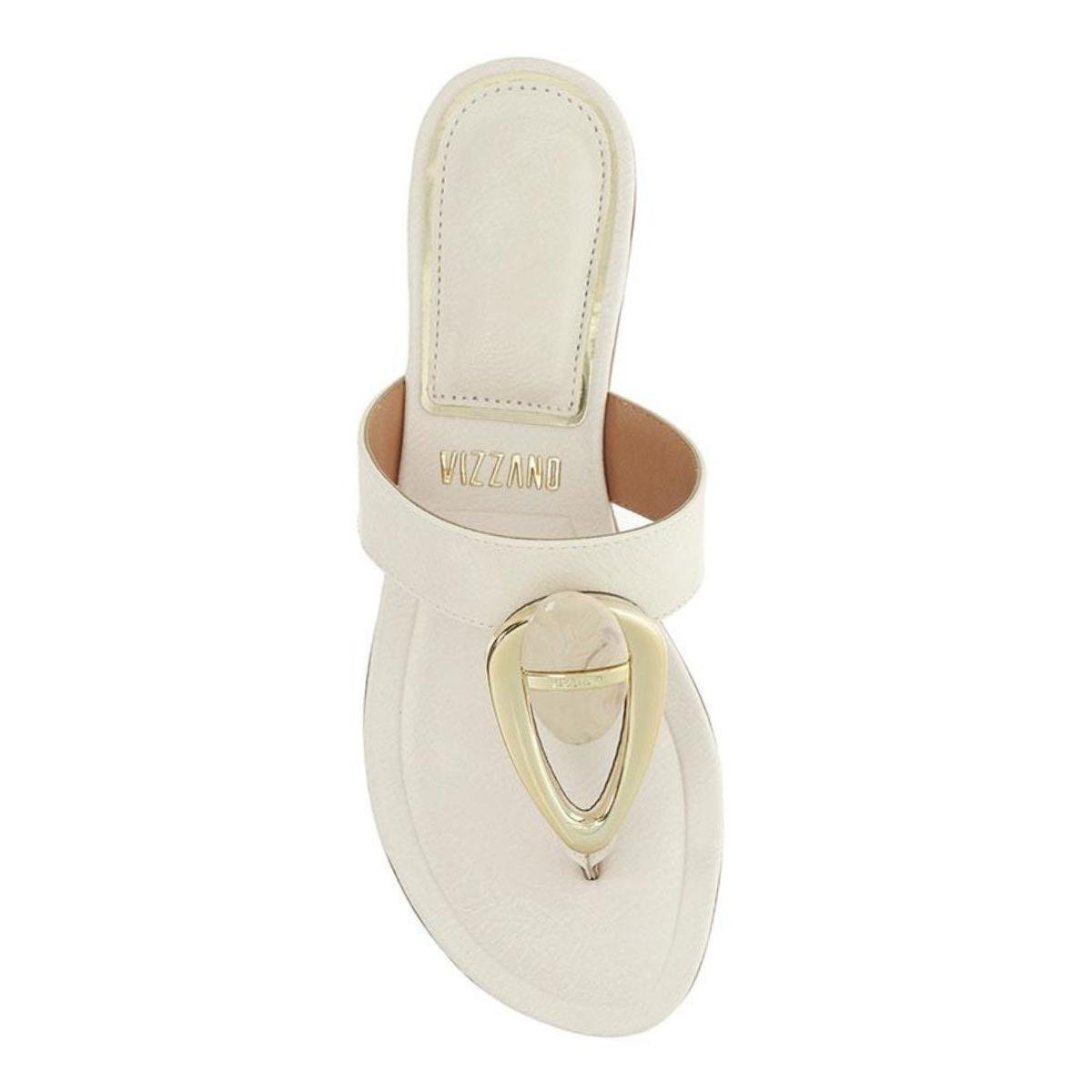 Sandália Rasteira Casual Feminina Vizzano 6528111 Branco Branco 4