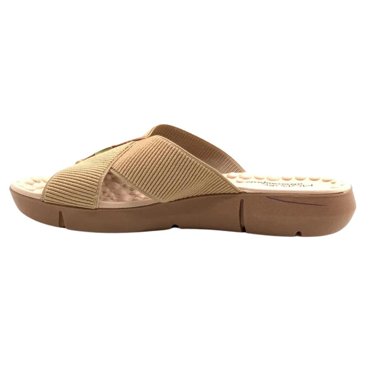 Tamanco Anabela Casual Feminino Modare 7142101 Bege Bege 3