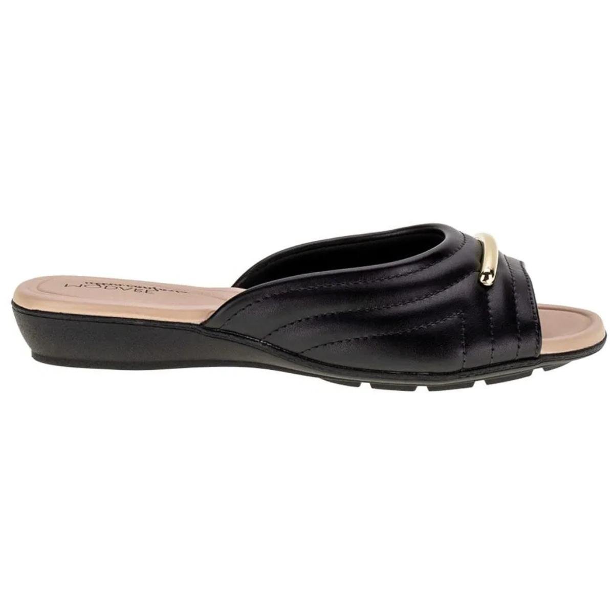 Tamanco Anabela Casual Feminino Modare 7127246 Preto Preto 2