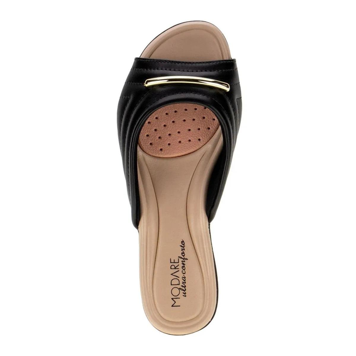 Tamanco Anabela Casual Feminino Modare 7127246 Preto Preto 3