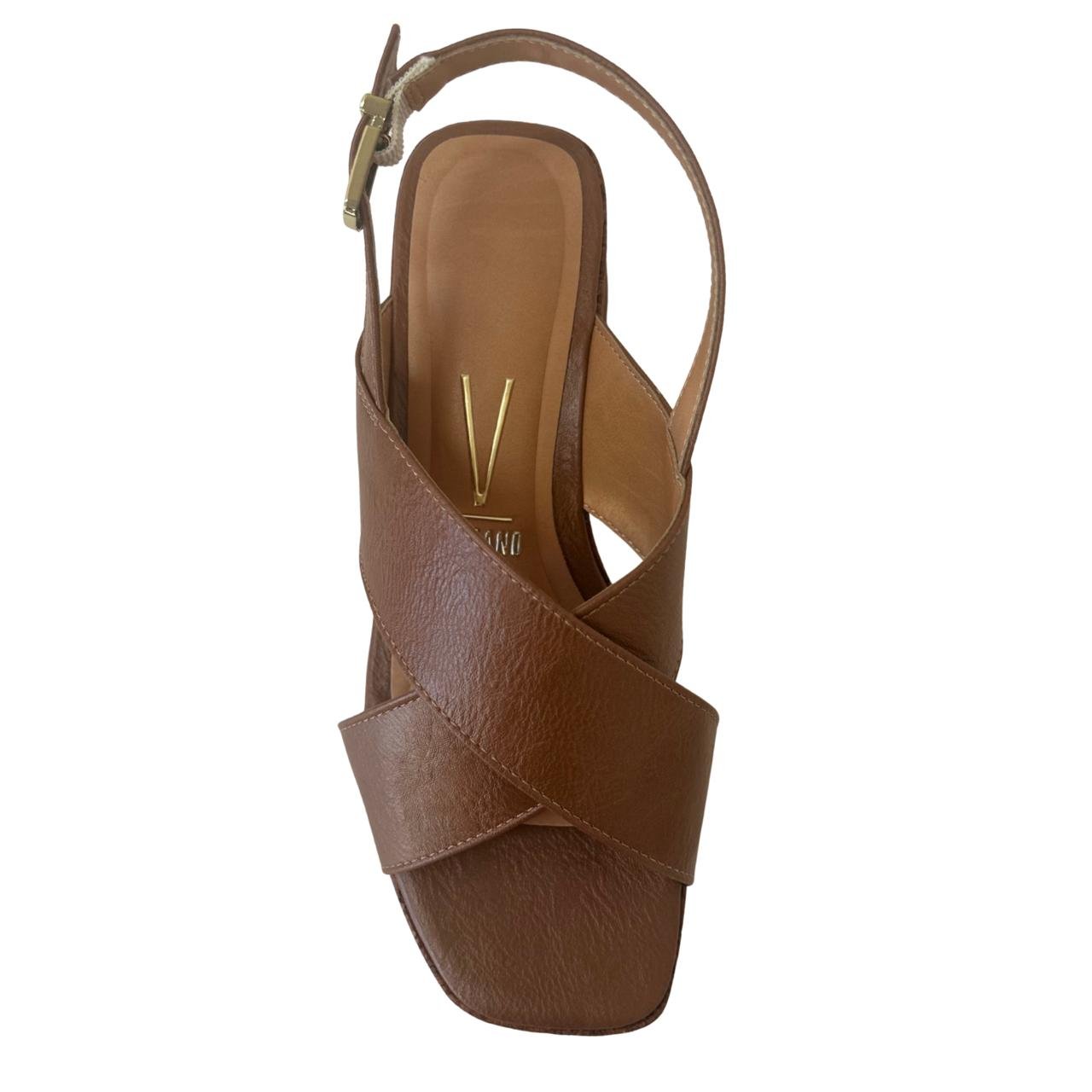 Sandália Plataforma Feminina Vizzano 6559101 Marrom Marrom 4