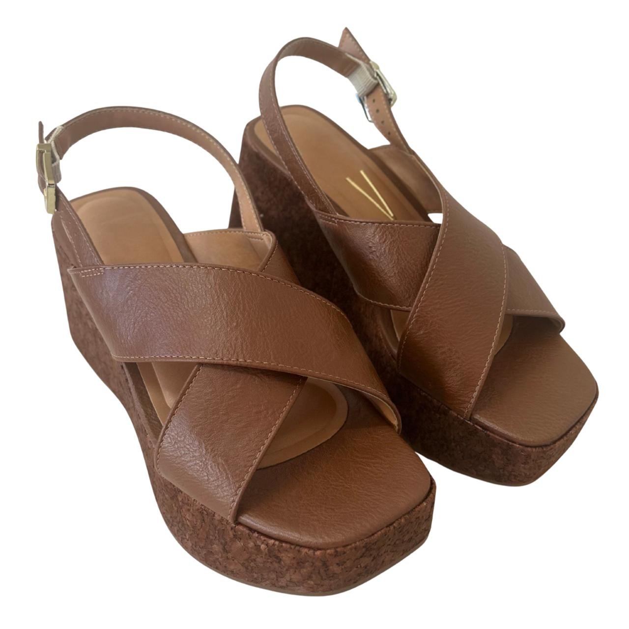 Sandália Plataforma Feminina Vizzano 6559101 Marrom Marrom 5