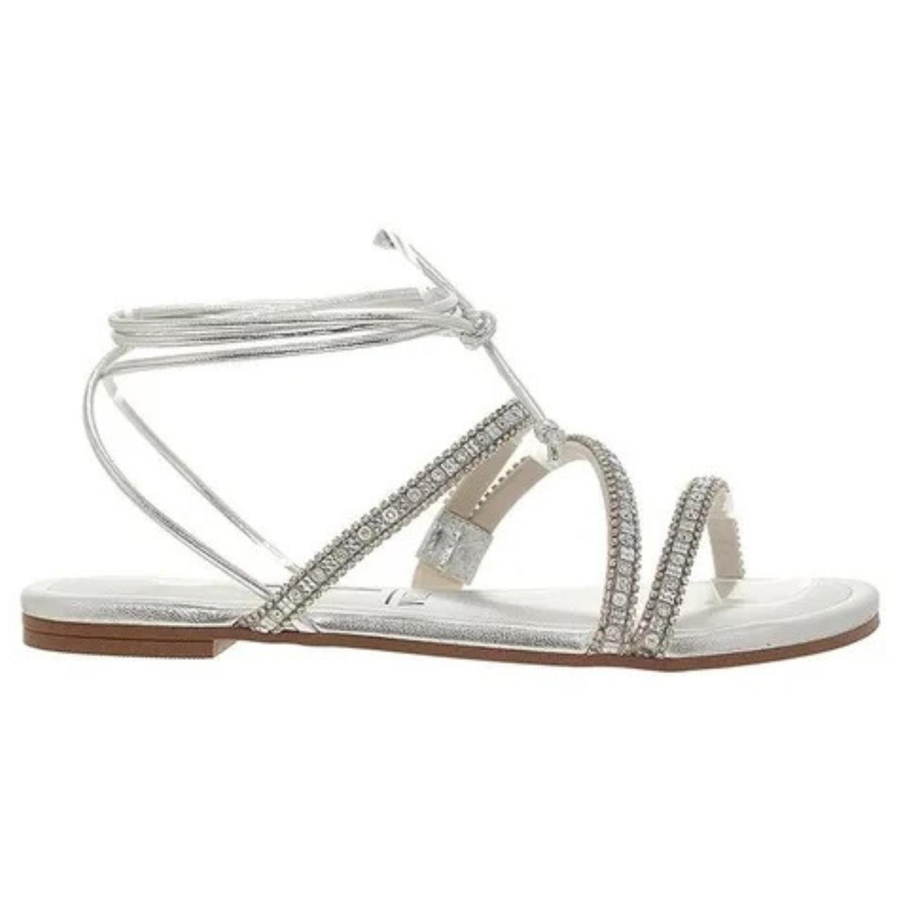 Sandália Rasteirinha Casual Feminina Vizzano 6371187 Prata Prata 2