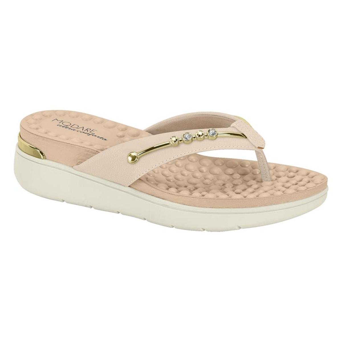 Tamanco Anabela Casual Feminino Modare 7151115 Creme