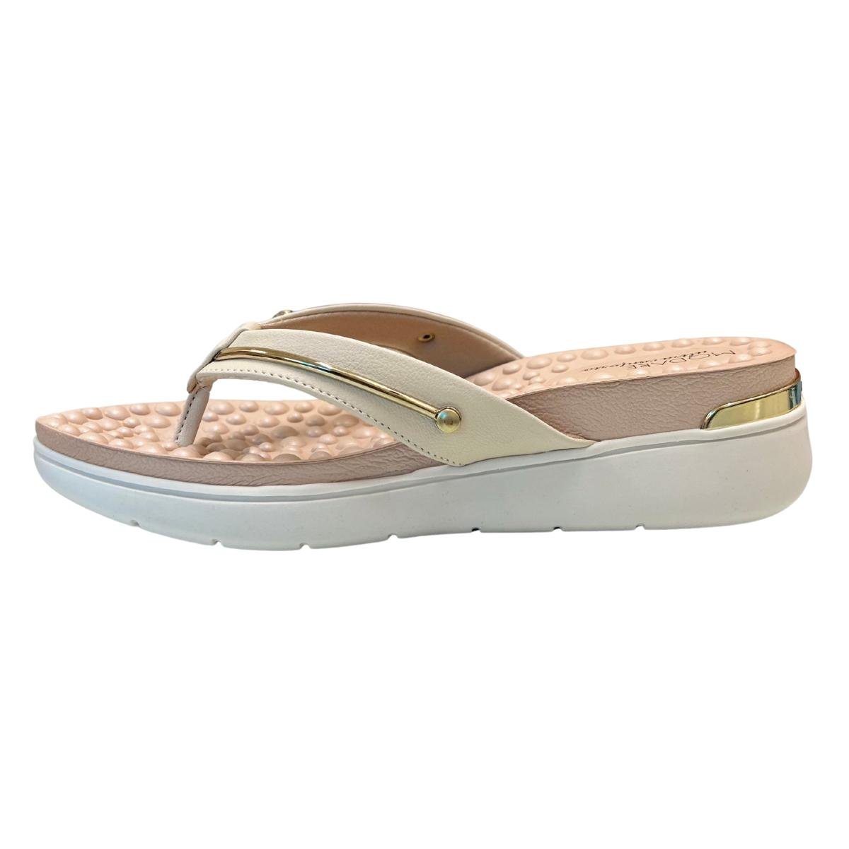 Tamanco Anabela Casual Feminino Modare 7151115 Creme Bege 3