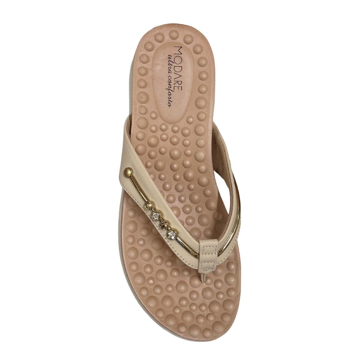 Tamanco Anabela Casual Feminino Modare 7151115 Creme Bege 4