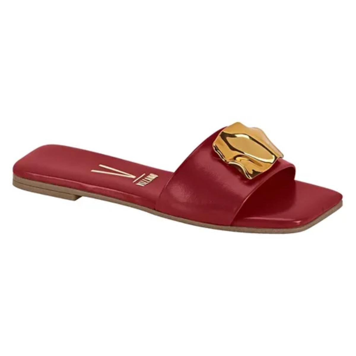 Sandália Rasteirinha Casual Feminino Vizzano 6553100 Vermelho