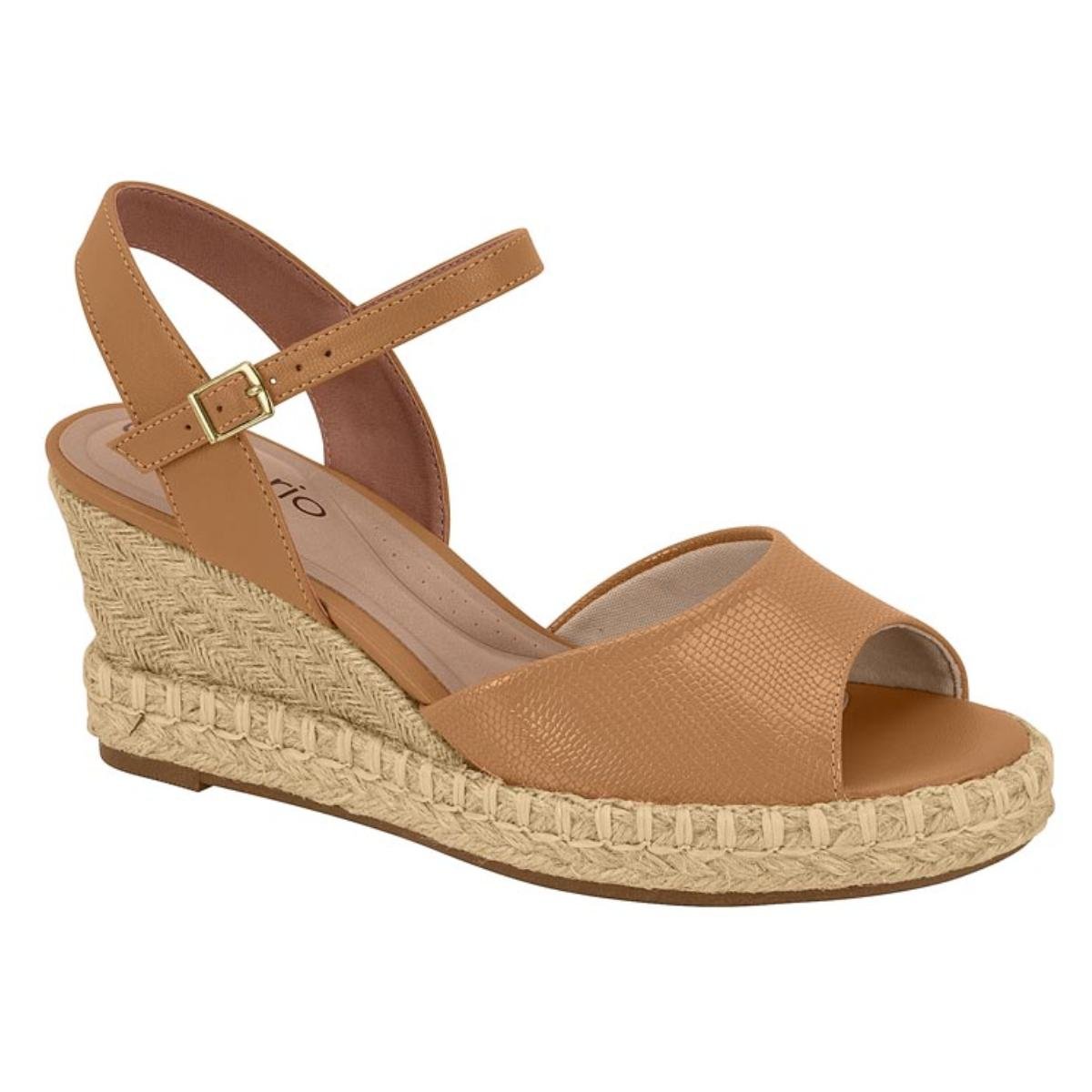 Sandália Anabela Casual Feminino Beira Rio 8486118 Marrom