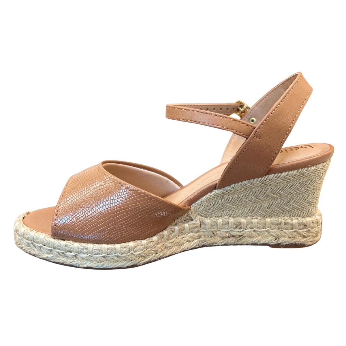 Sandália Anabela Casual Feminino Beira Rio 8486118 Marrom Marrom 3