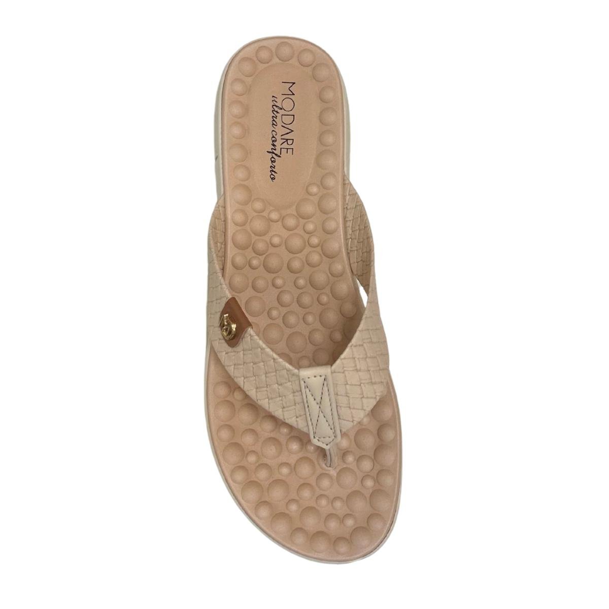 Tamanco Anabela Casual Feminino Modare 7142106 Creme Bege 4