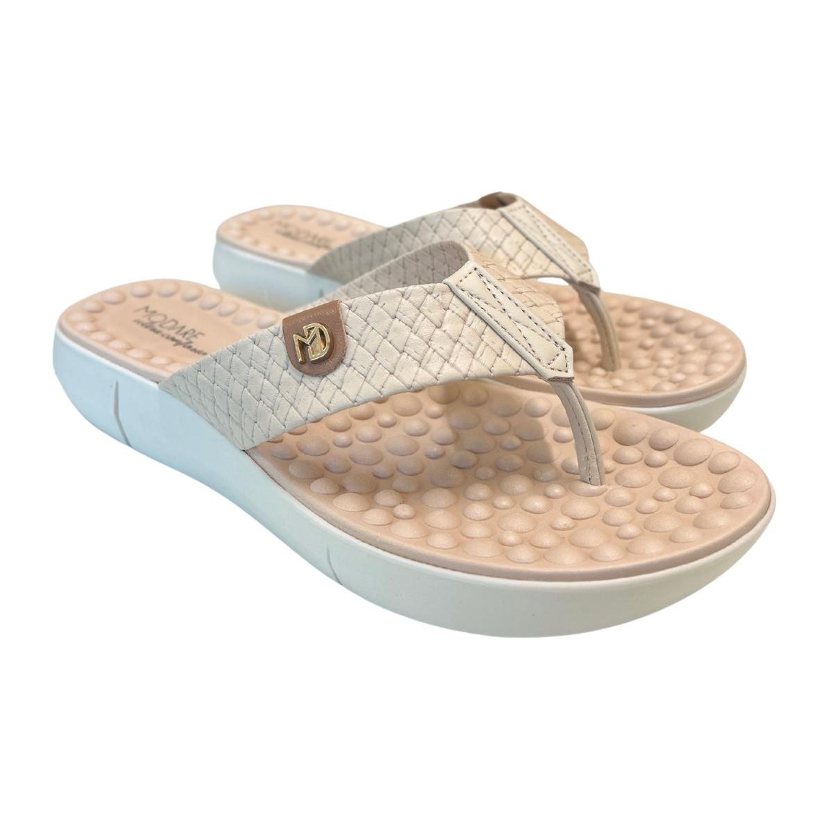 Tamanco Anabela Casual Feminino Modare 7142106 Creme Bege 5