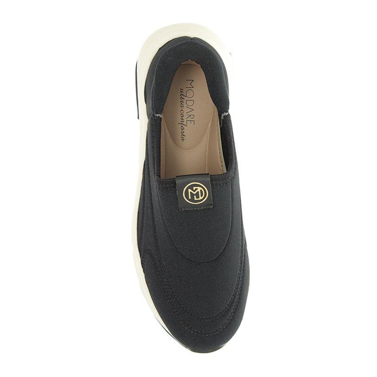 Tênis Slip On Casual Feminino Modare 7401107 Preto Preto 4