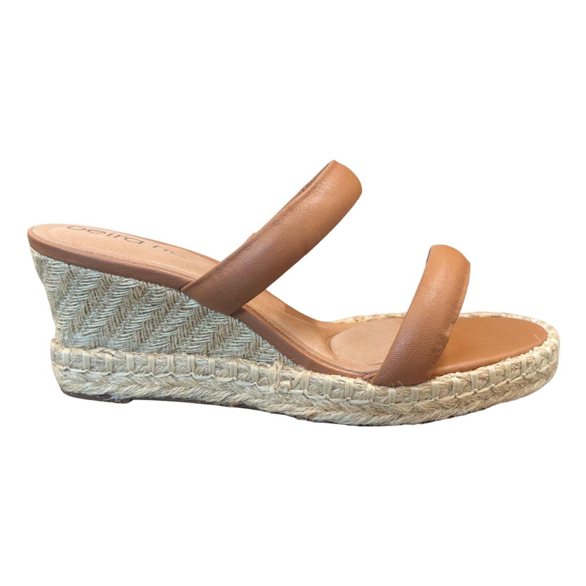 Sandália Anabela Casual Feminino Beira Rio 8486131 Marrom Marrom 2