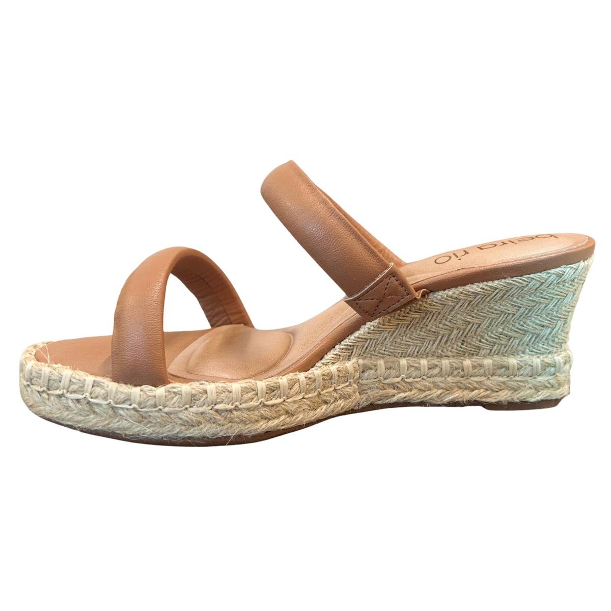 Sandália Anabela Casual Feminino Beira Rio 8486131 Marrom Marrom 3