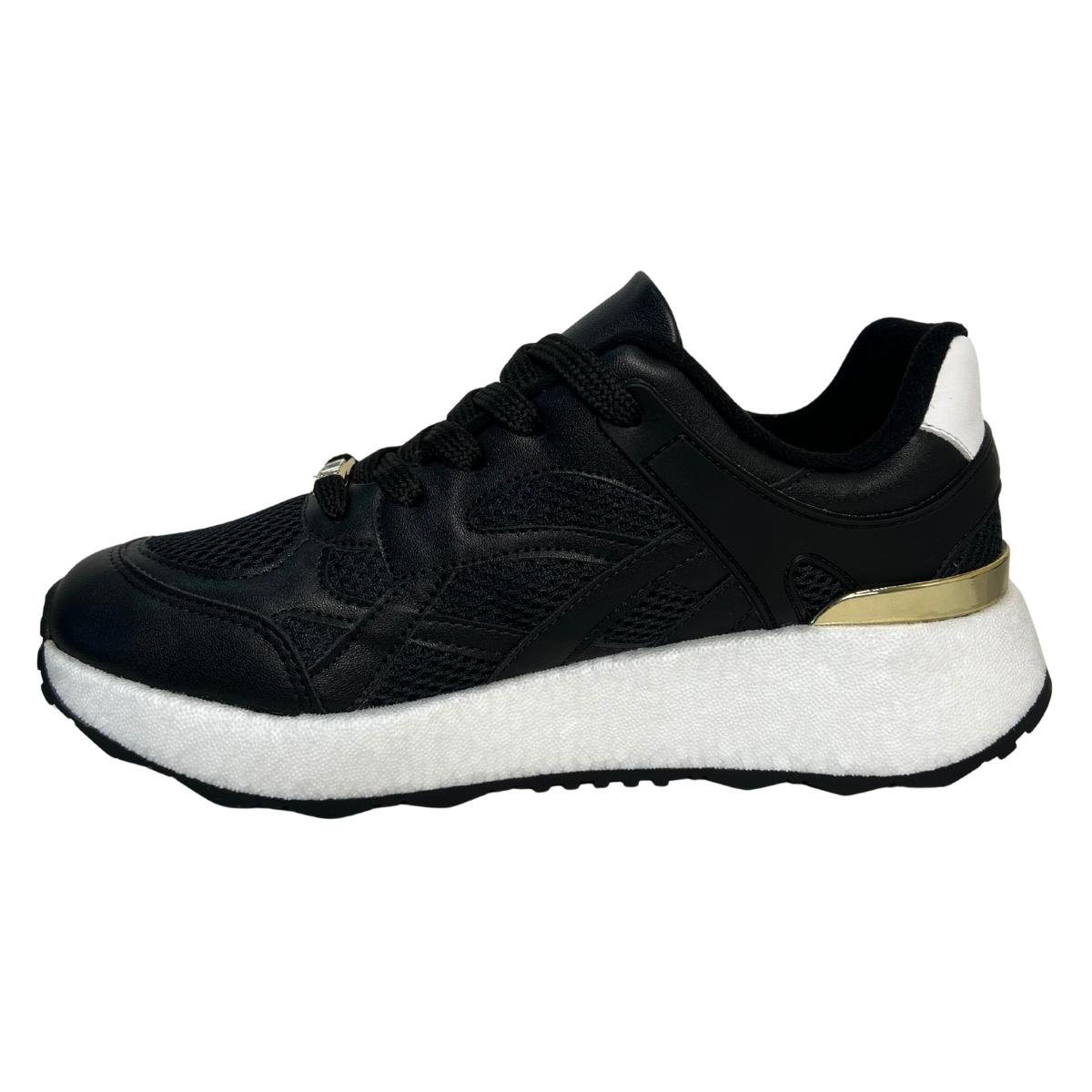 Tênis Jogging Casual Feminino Vizzano 1452203 Preto Preto 3