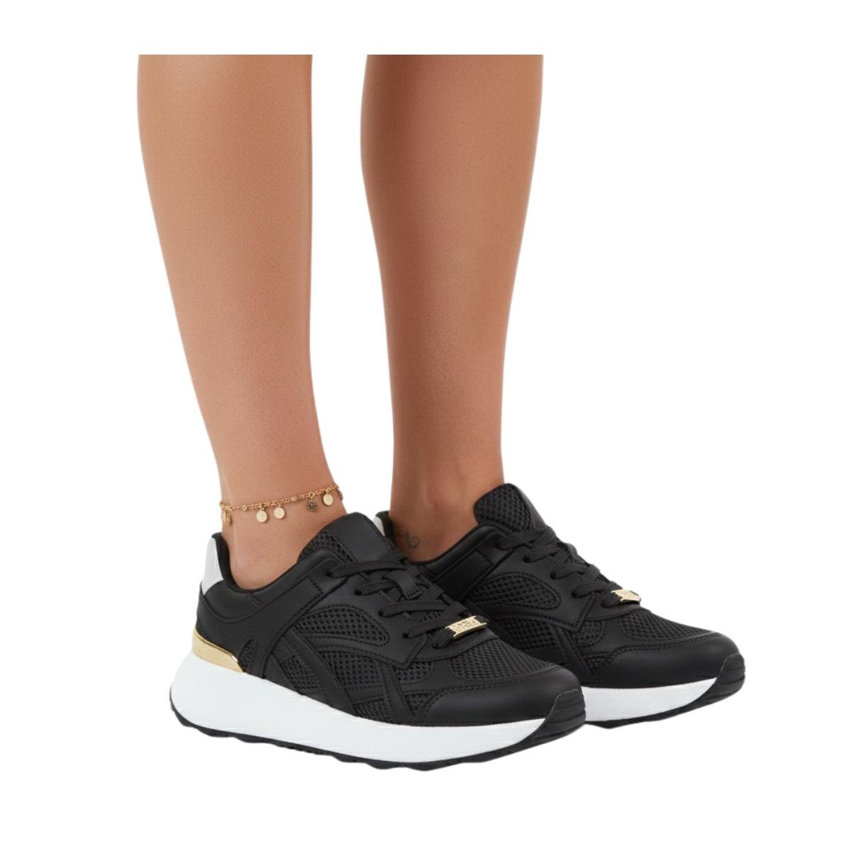 Tênis Jogging Casual Feminino Vizzano 1452203 Preto Preto 6
