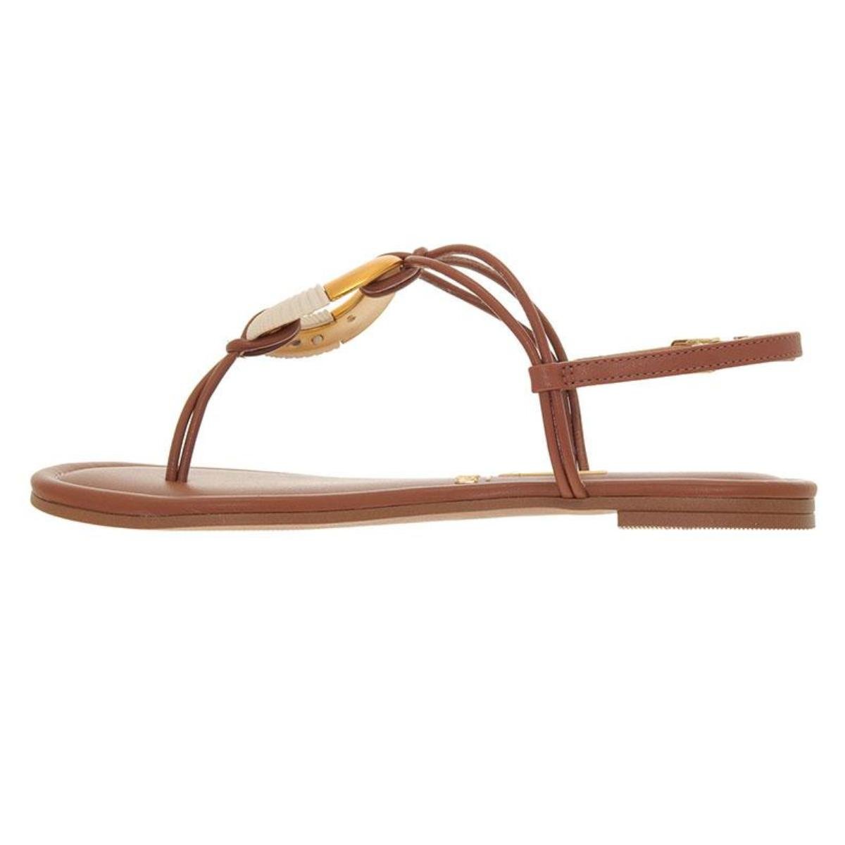 Sandália Rasteirinha Casual Feminino Vizzano 63711001 Marrom Marrom 3