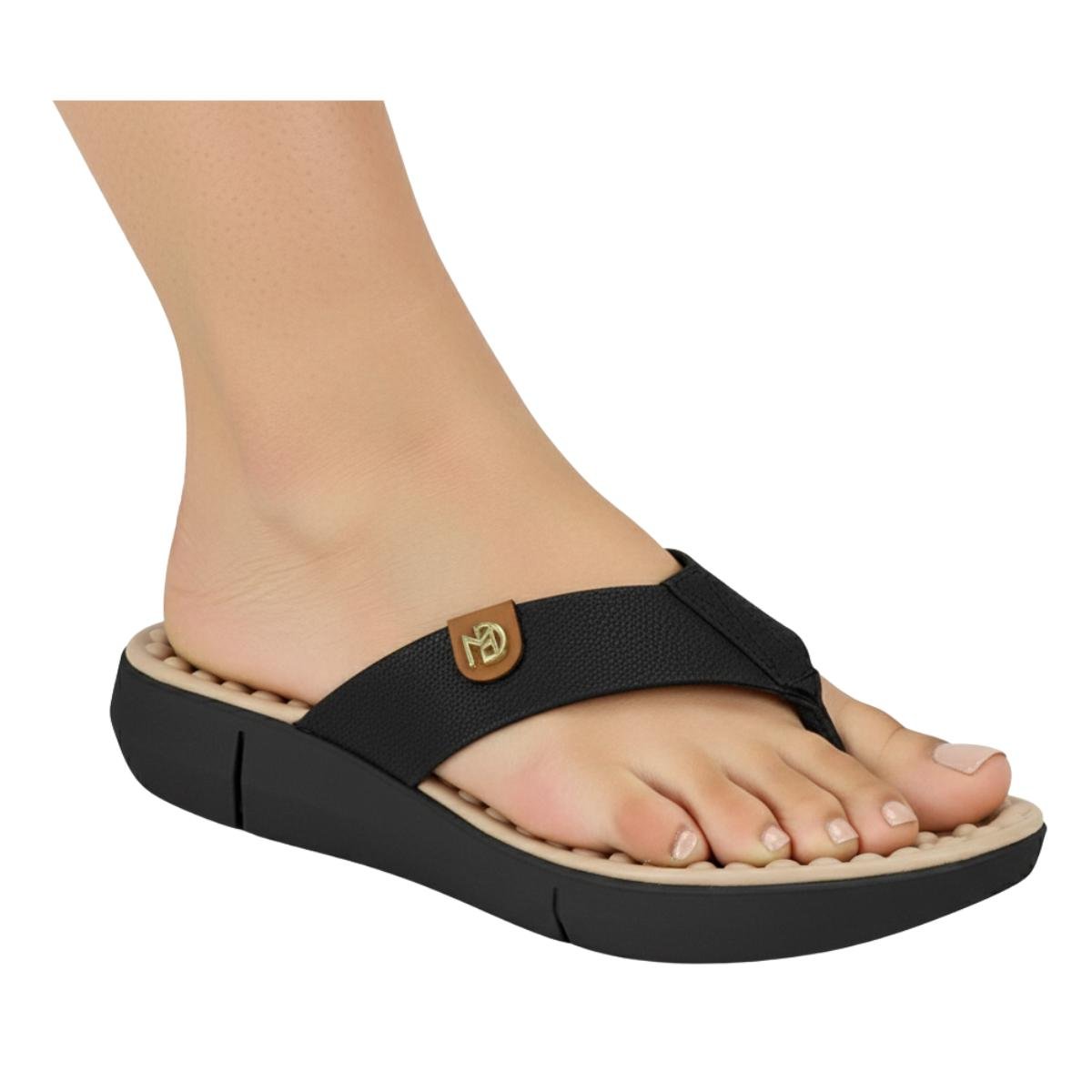 Tamanco Anabela Casual Feminino Modare 7142106 Preto Preto 6