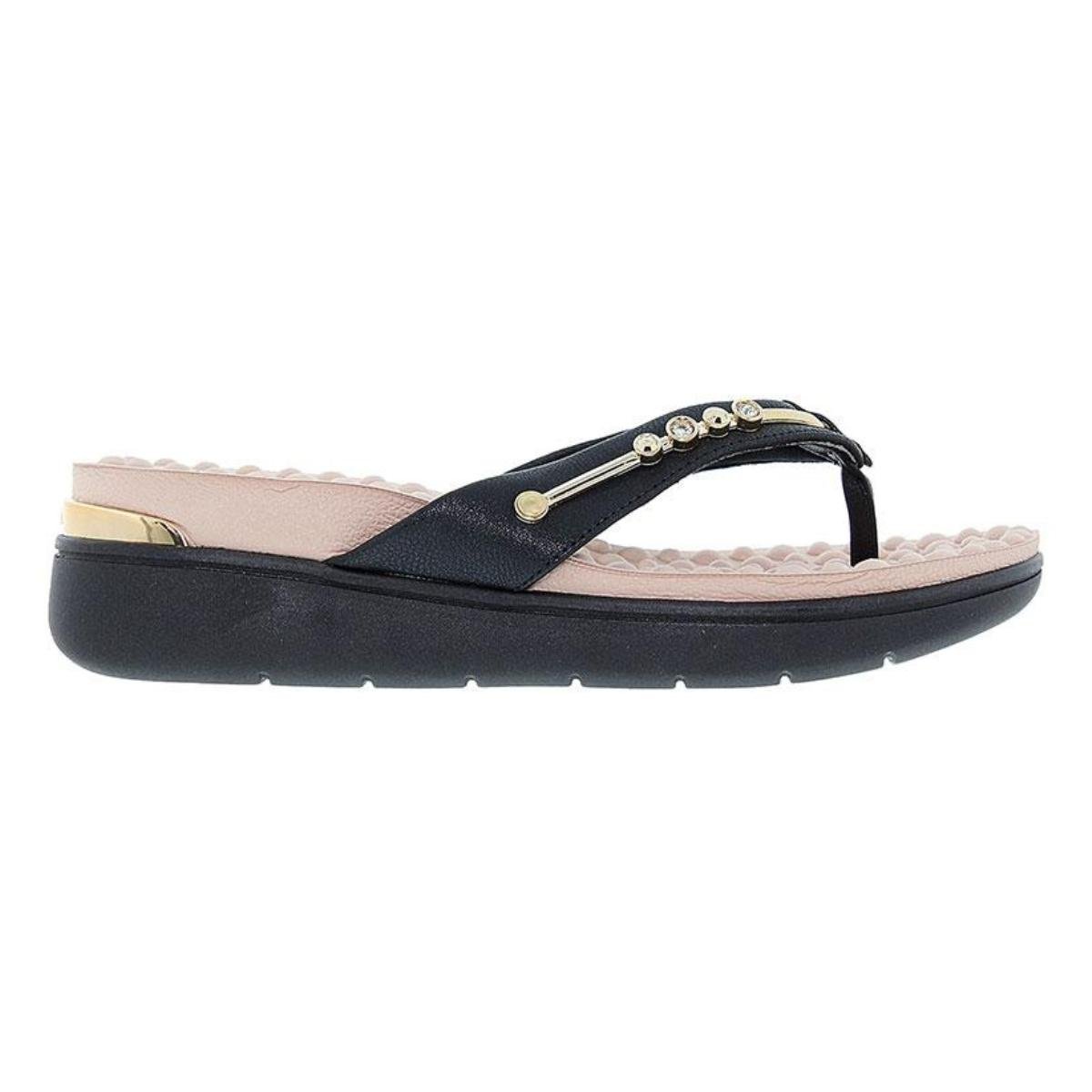 Tamanco Anabela Casual Feminino Modare 7151115 Preto Preto 2