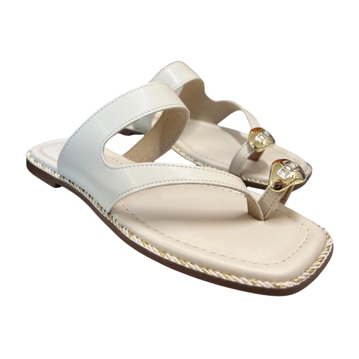 Sandália Rasteirinha Casual Feminino Beira Rio 8506209 Branco Branco 5