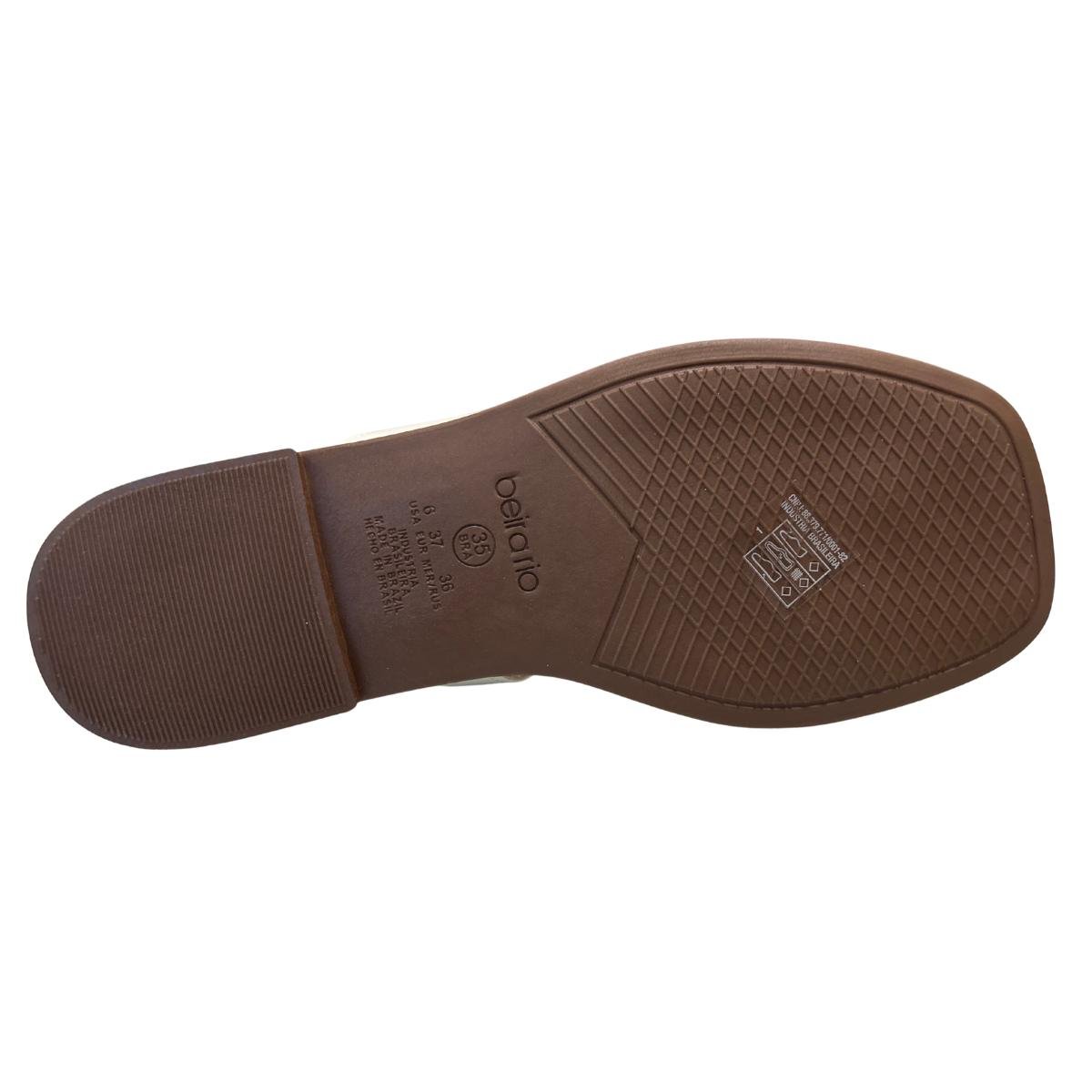 Sandália Rasteirinha Casual Feminino Beira Rio 8506209 Branco Branco 7